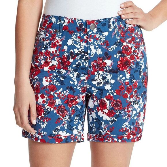 NWT Womens Bandolino Modern Fit Amy Floral Shorts w Stretch - Sz 12 - Picture 1 of 3